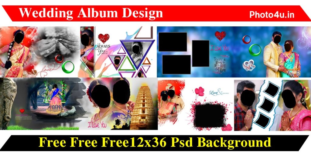 12x36 wedding album psd free download 2020