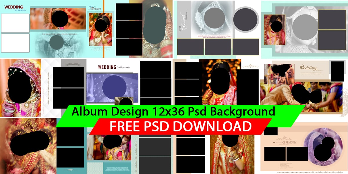 12x36 wedding album psd files free download